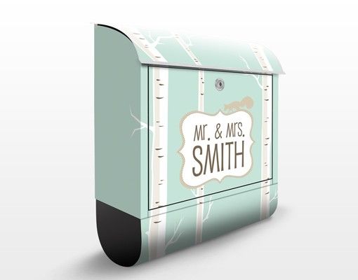 Letterboxes personalized text no.JS175 Customised text Birch Forest 39x46x13cm