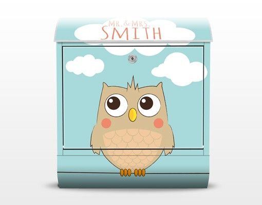 Letterboxes animals no.JS178 Customised text Hello Owl 39x46x13cm