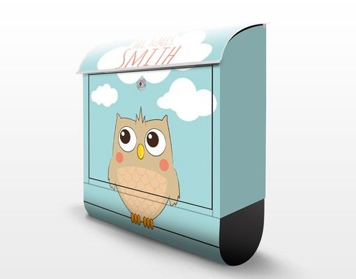 Letterboxes no.JS178 Customised text Hello Owl 39x46x13cm