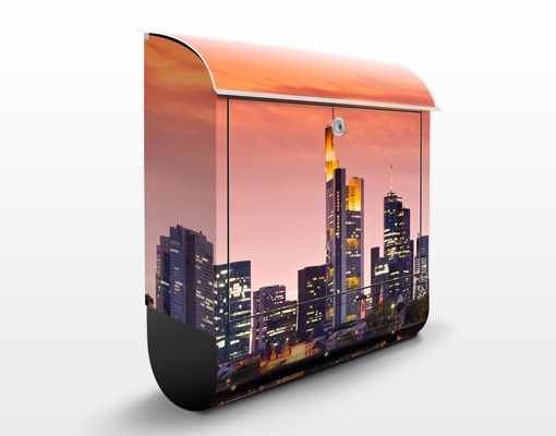 Letterboxes orange Frankfurt Skyline