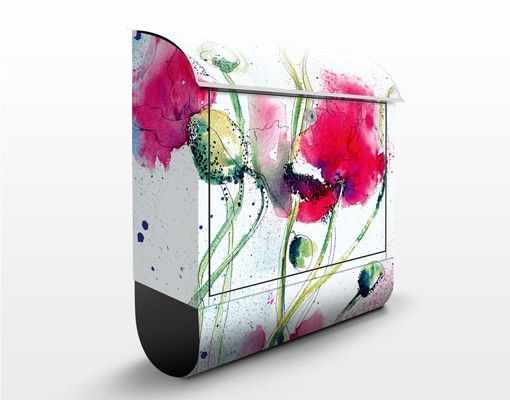Letterboxes flower Painted Poppies