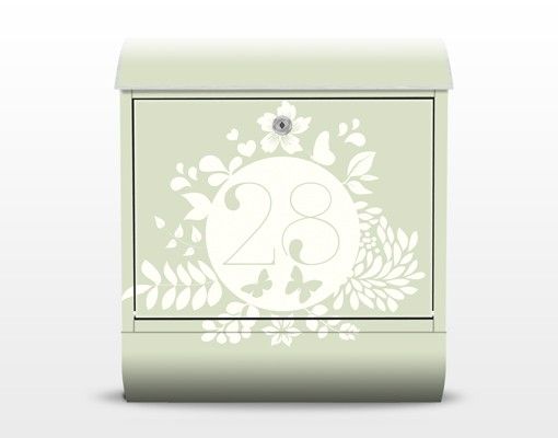 Letterboxes personalized text no.JS309 Customised text Floral Label 39x46x13cm