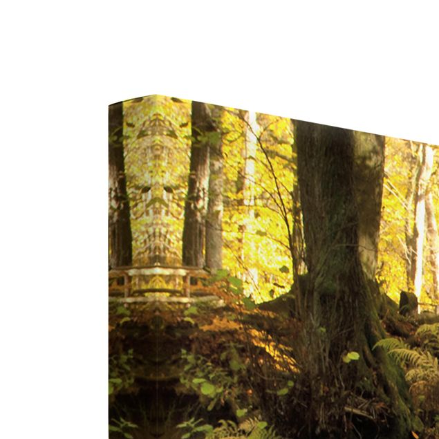 Nature wall art Waterfall Autumnal Forest