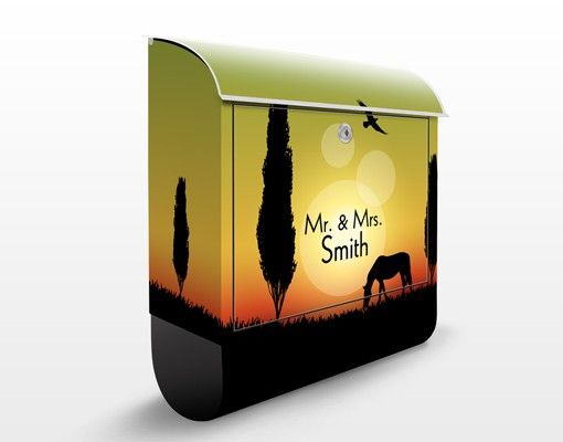 Letterboxes personalized text no.JS303 Customised text Garden Idyll 39x46x13cm