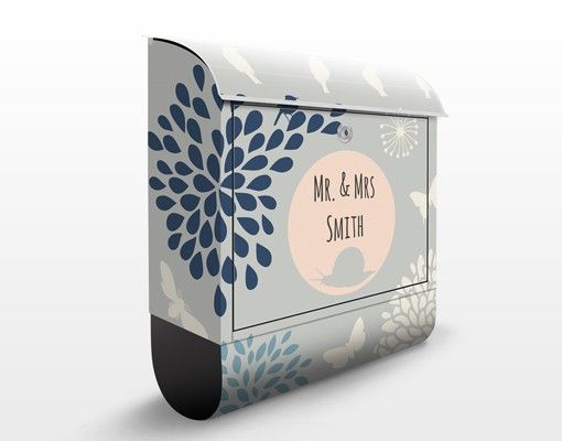 Letterboxes personalized text no.JS311 Customised text Birds on A wire 39x46x13cm