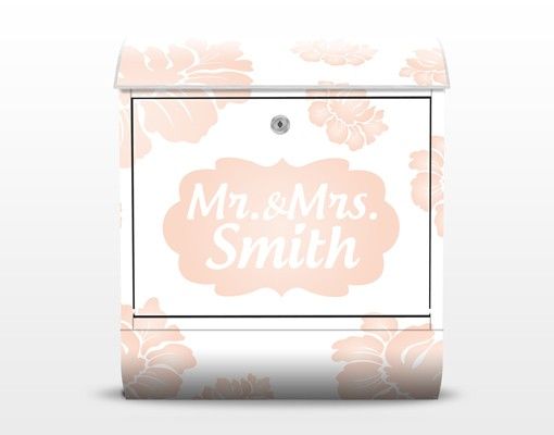 Letterboxes personalized text no.JS318 Customised text Pink Blossoms 39x46x13cm