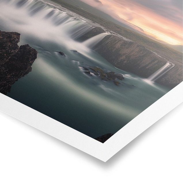 Nature art prints Goðafoss Waterfall In Iceland