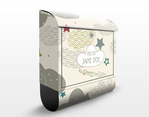 Letterboxes personalized text Sky Crocodile