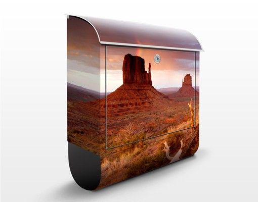 Letterboxes landscape Monument Valley At Sunset