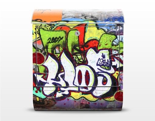 Letterboxes multicoloured Graffiti