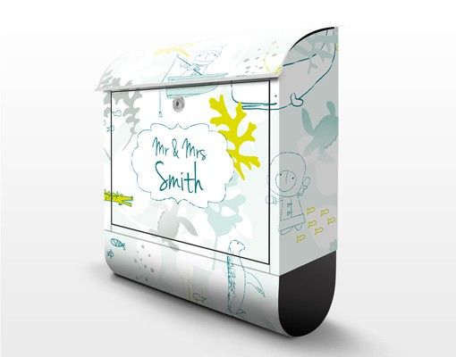 Letterbox customised - Blue Sea