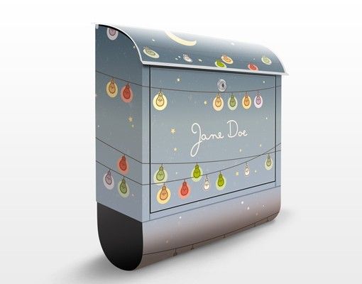 Letterboxes personalized text no.EK423 Customised text Light Bulbs 39x46x13cm