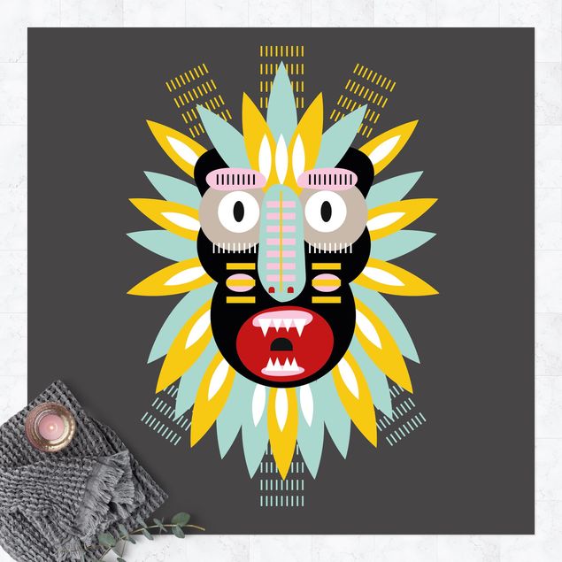 Outdoor rugs Collage Ethnic Mask - King Kong