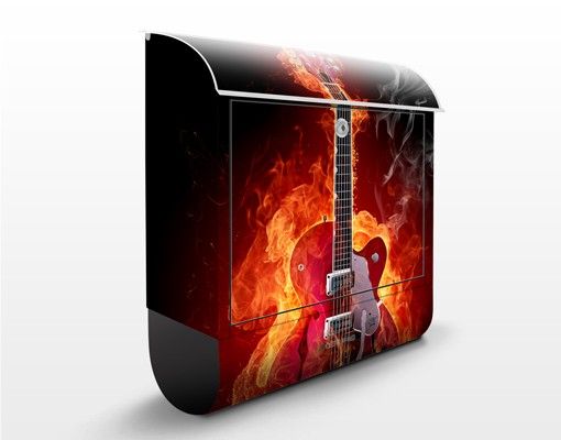 Letterboxes black Guitar In Flames