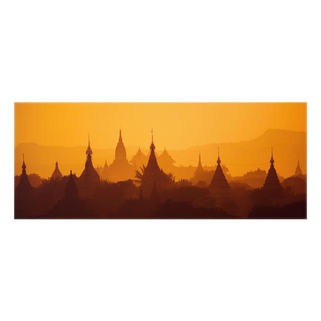 Glass Splashback - Temple City In Myanmar - Panoramic