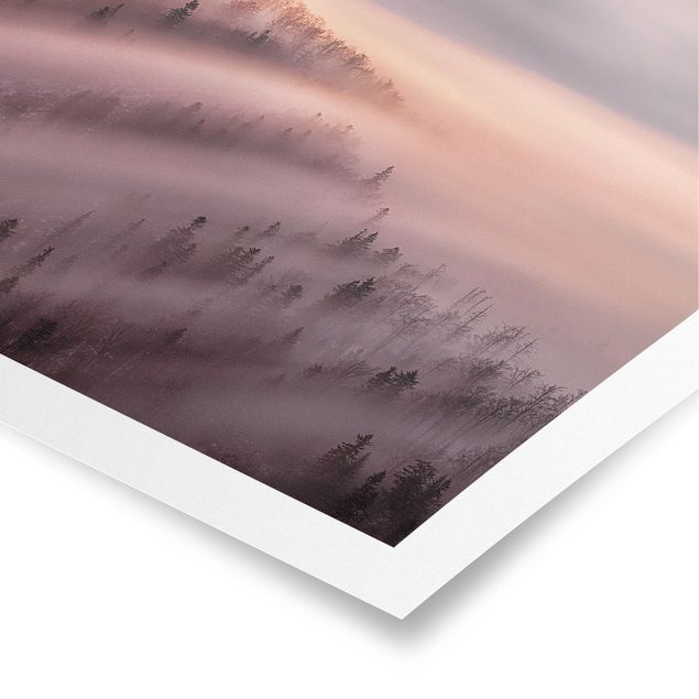 Landscape poster prints Fog Flood