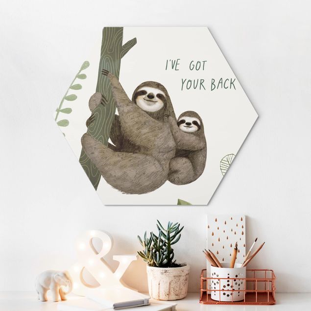 Nursery decoration Sloth Sayings - Back