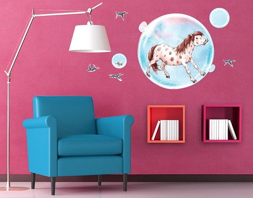 Kids room decor Soap Bubble Pony
