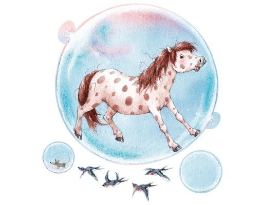 Animal wall decals Soap Bubble Pony