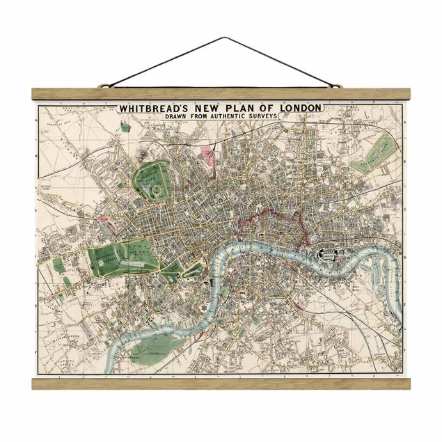 Framed world map Vintage Map London