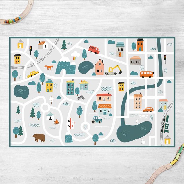 outdoor patio rugs Playoom Mat Smalltown - From the City Into Nature