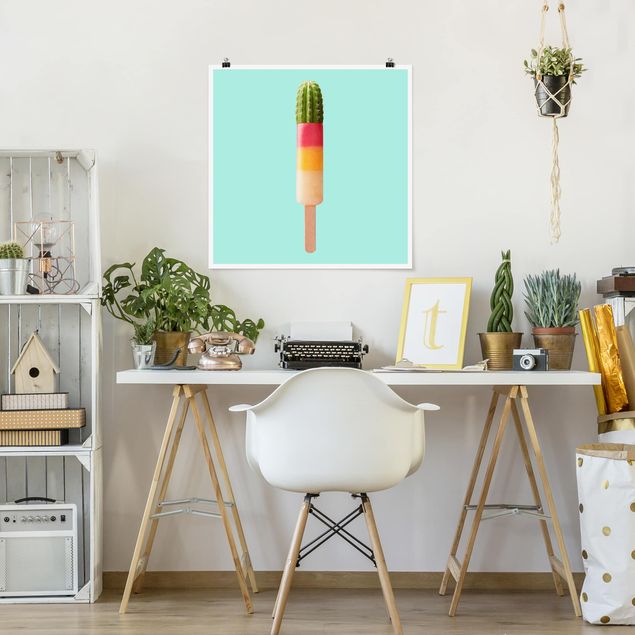 Kitchen Popsicle With Cactus