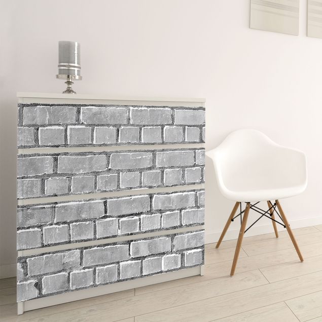 Adhesive films for furniture frosted Brick Tiles Black