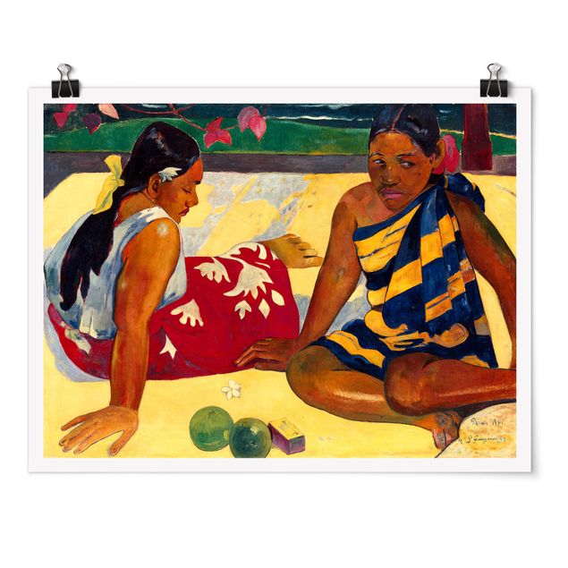 Art prints Paul Gauguin - Parau Api (Two Women Of Tahiti)