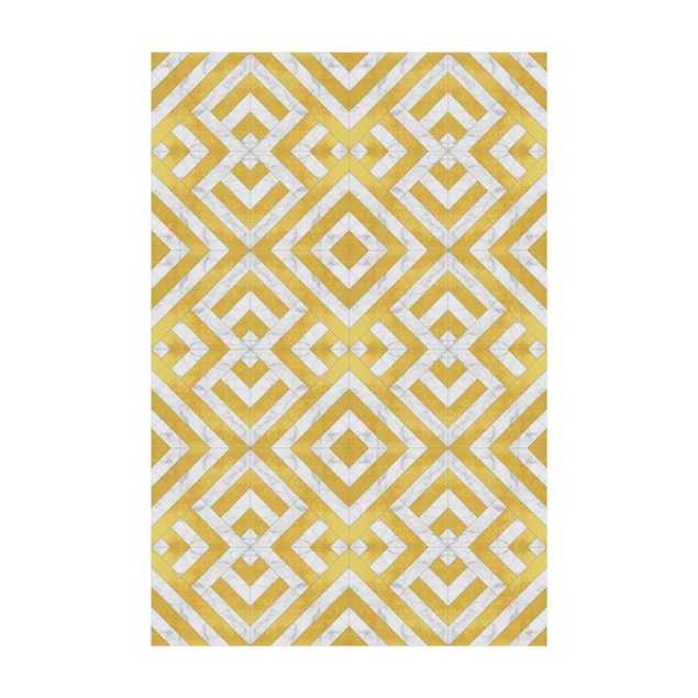 modern area rugs Geometrical Tile Mix Art Deco Gold Marble