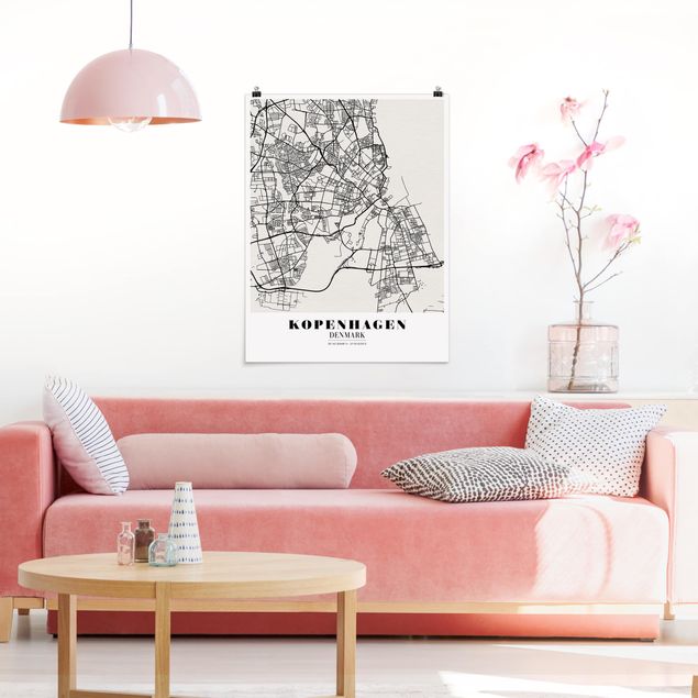 Posters maps Copenhagen City Map - Classic