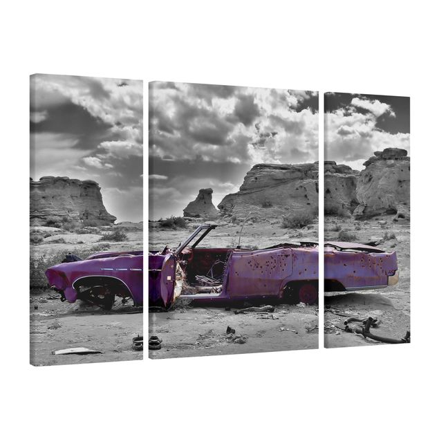 Retro wall art Pink Cadillac