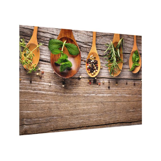 Wood effect splashbacks for kitchens Herbs And Spices