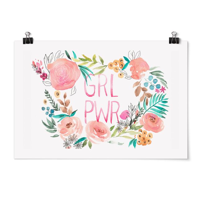 Prints floral Pink Flowers - Girl Power
