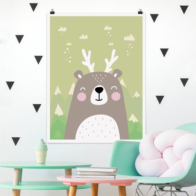 Nursery decoration Jackalope Bear