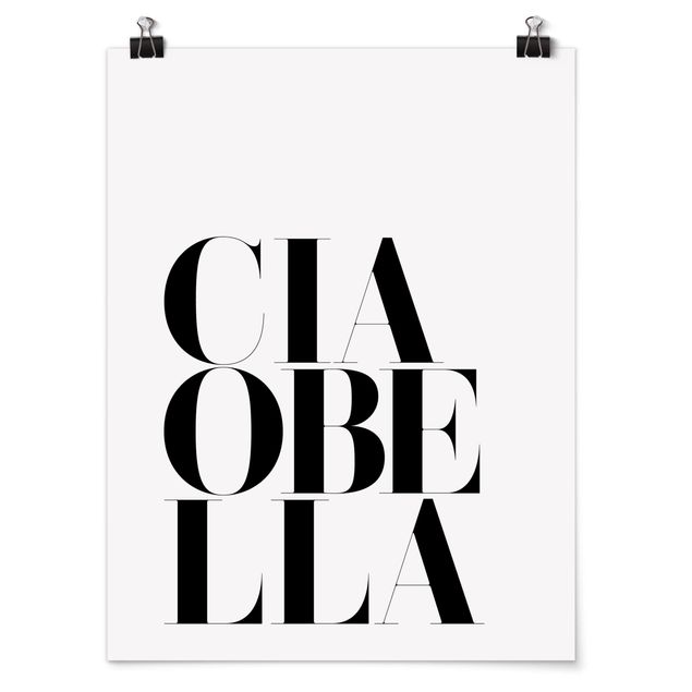 Modern art prints Ciao Bella