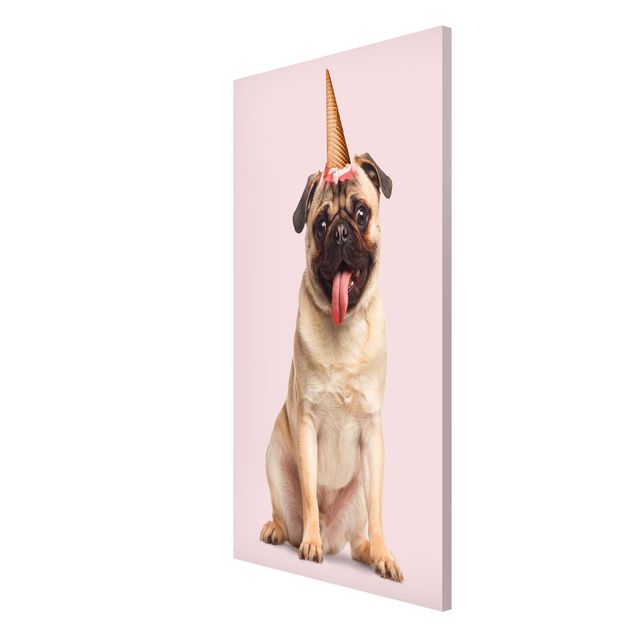 Magnet boards animals Mops With Ice Cream Cone