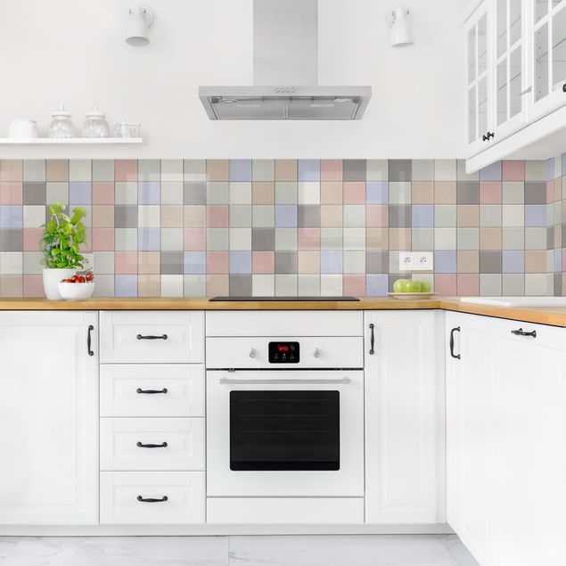 Kitchen splashback tiles Mosaic Tiles - Coloured Shabby