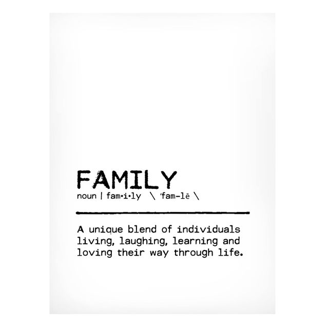 Family canvas wall art Definition Family Unique