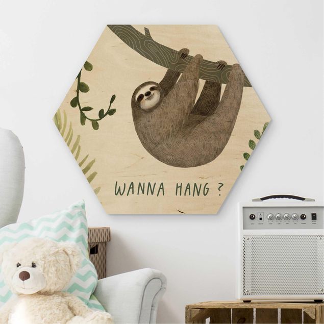 Wood prints sayings & quotes Sloth Sayings - Hang