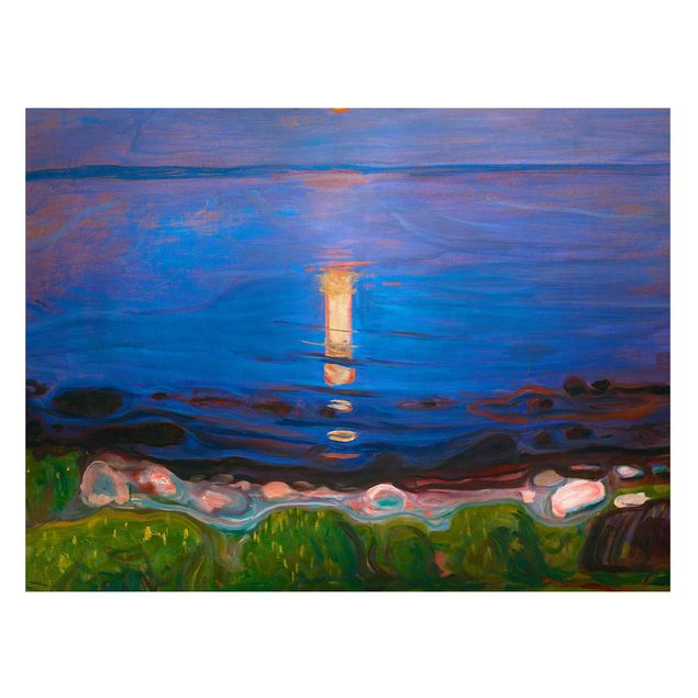 Expressionism art Edvard Munch - Summer Night By The Beach