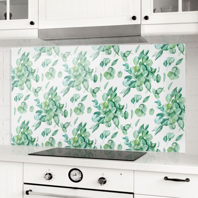 Kitchen Watercolour Eucalyptus Bouquet Pattern