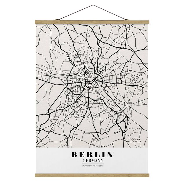 Framed world map Berlin City Map - Classic