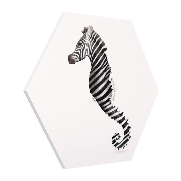 Horse canvas Seahorse With Zebra Stripes