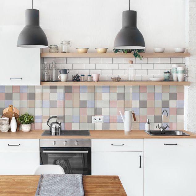 Kitchen Mosaic Tiles - Coloured Shabby