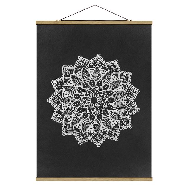 Prints patterns Mandala Illustration Ornament White Black