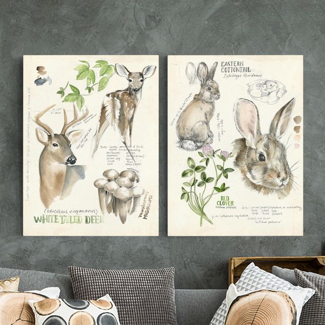 Kitchen Wilderness Journal - Deer And Rabbits Set II