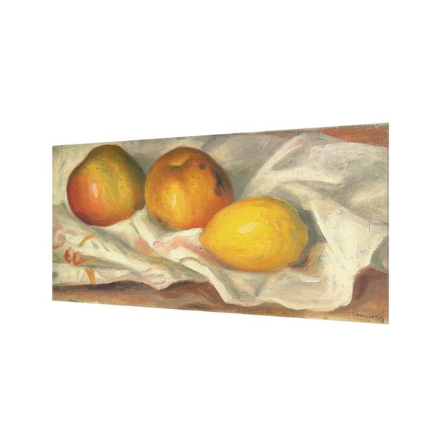 Glass splashback art print Auguste Renoir - Apples And Lemon