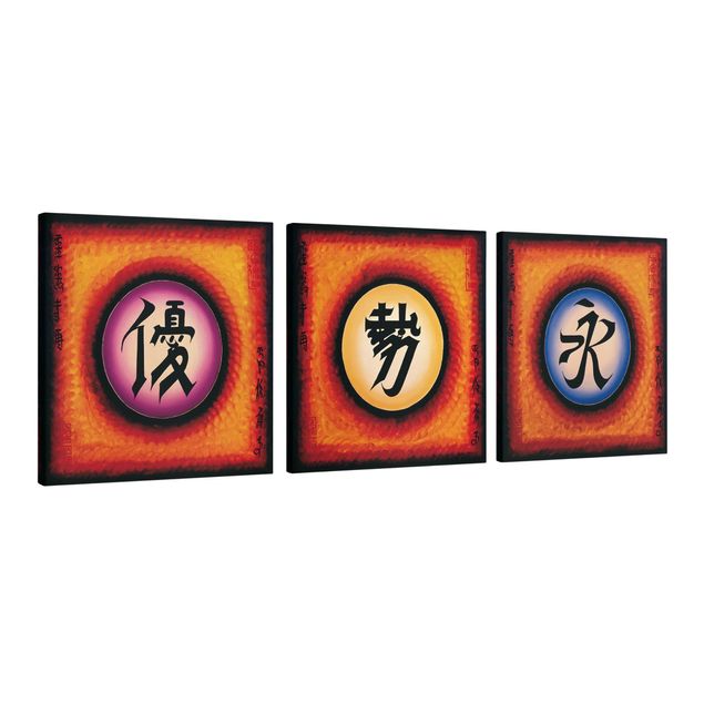 Canvas quotes Chinese Characters Trio