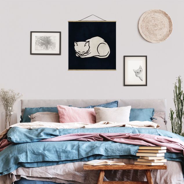 Canvas art Sleeping Cat Illustration