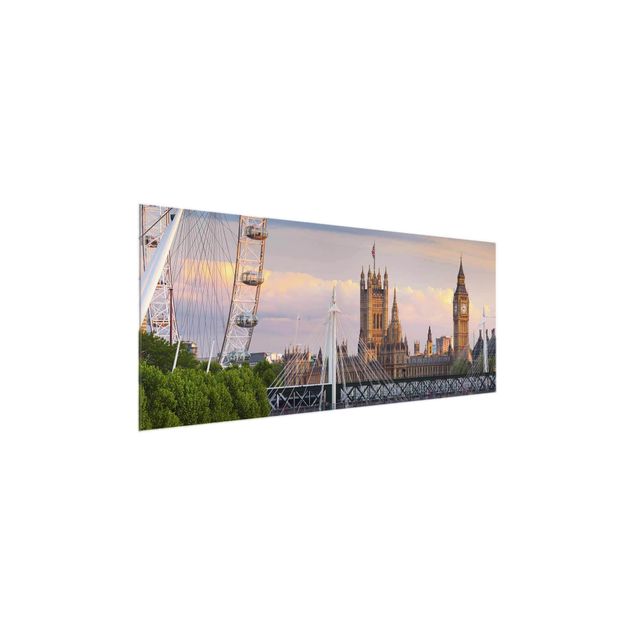 Glass prints architecture and skylines Westminster Palace London